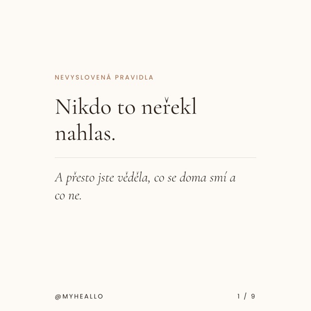 Příspěvek o nevyslovených pravidlech